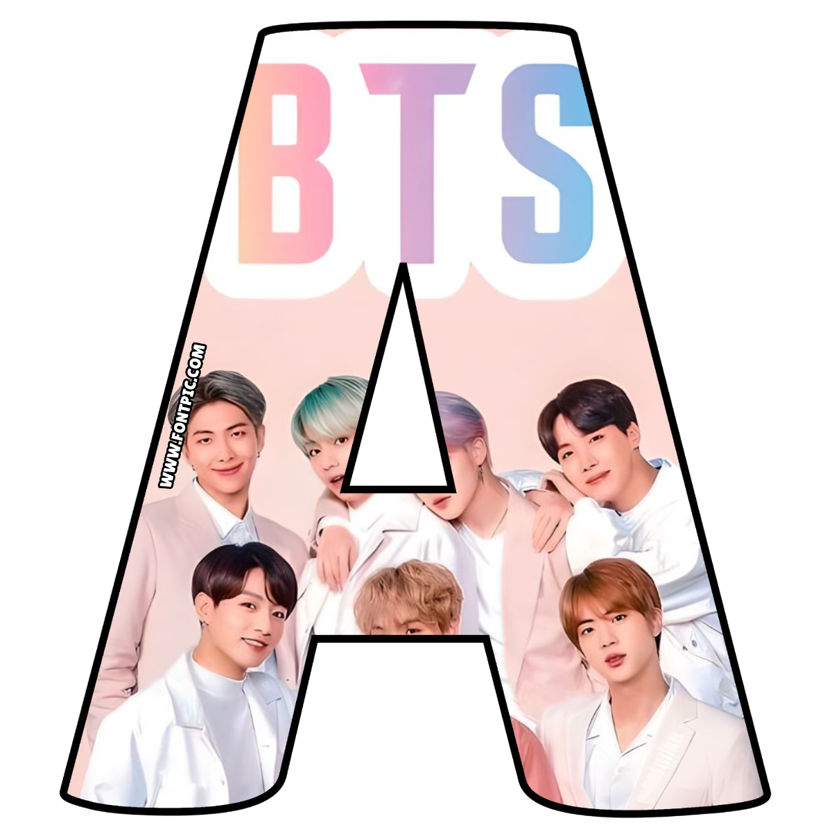 BTS Letter A - FontPic.com