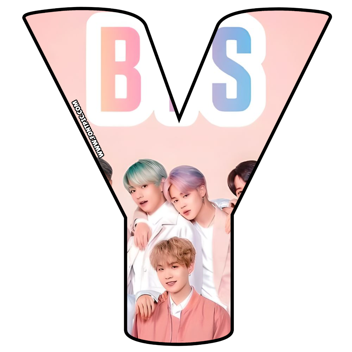 BTS Letter Y - FontPic.com