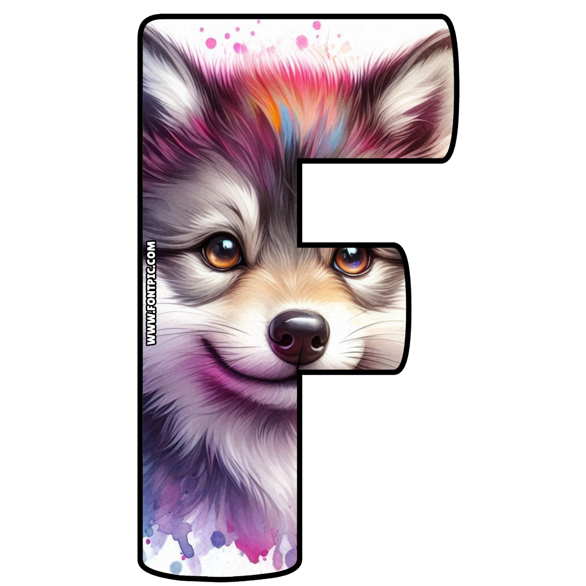 Baby Wolf Letter F