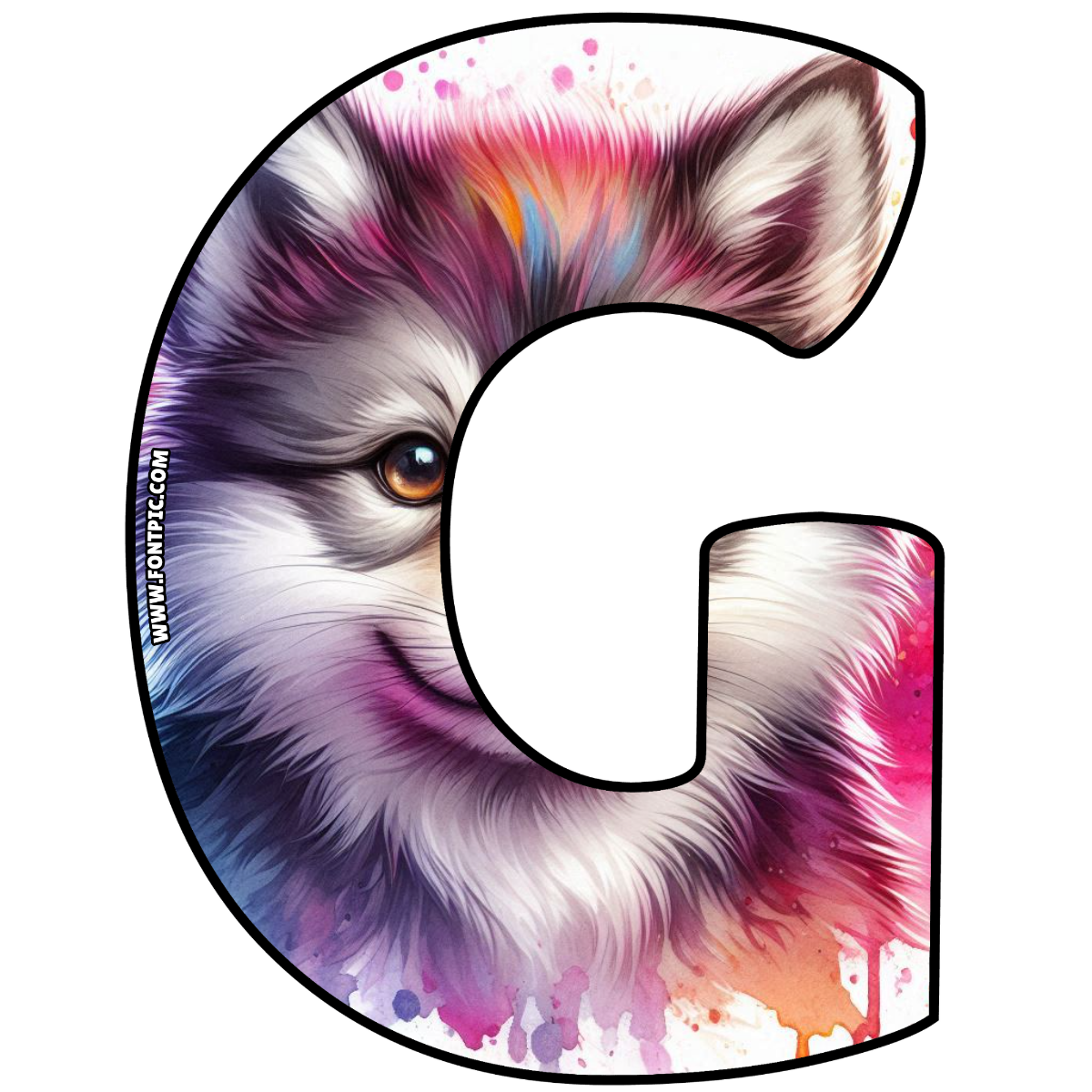 Baby Wolf Letter G