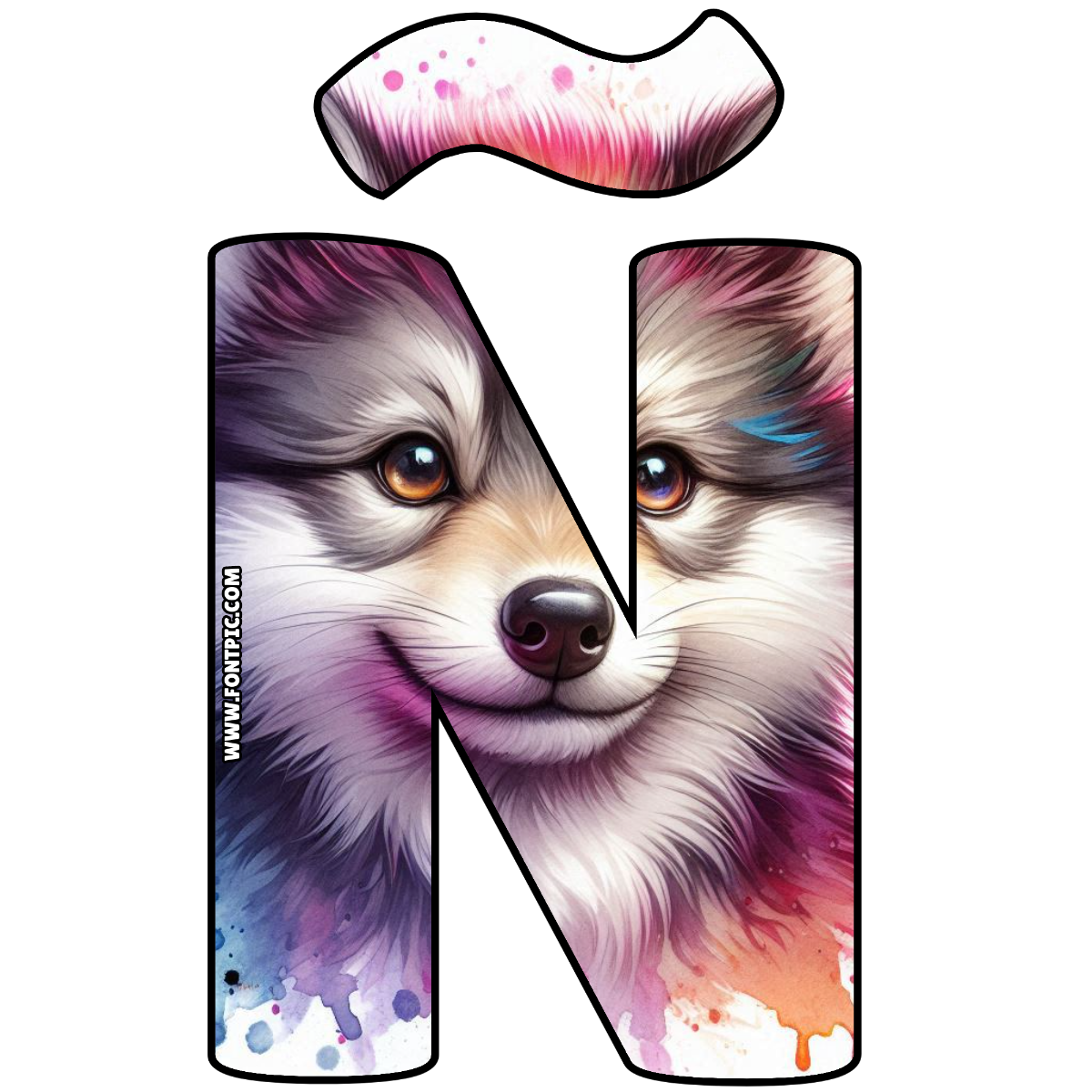 Baby Wolf Letter Ñ