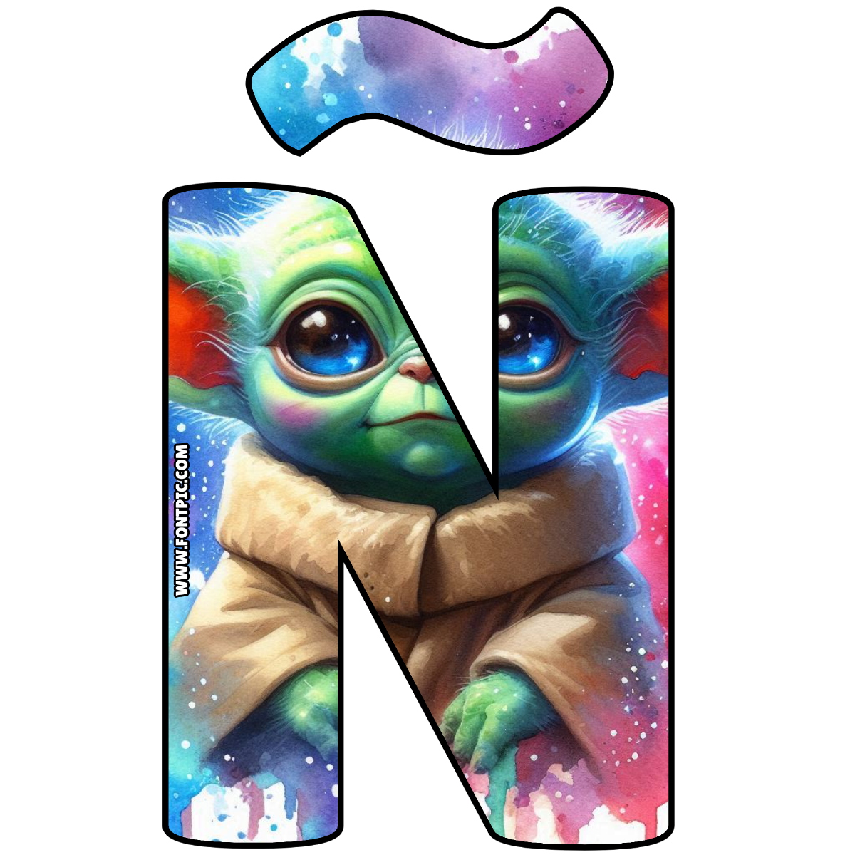 Baby Yoda Star Wars Letter Ñ