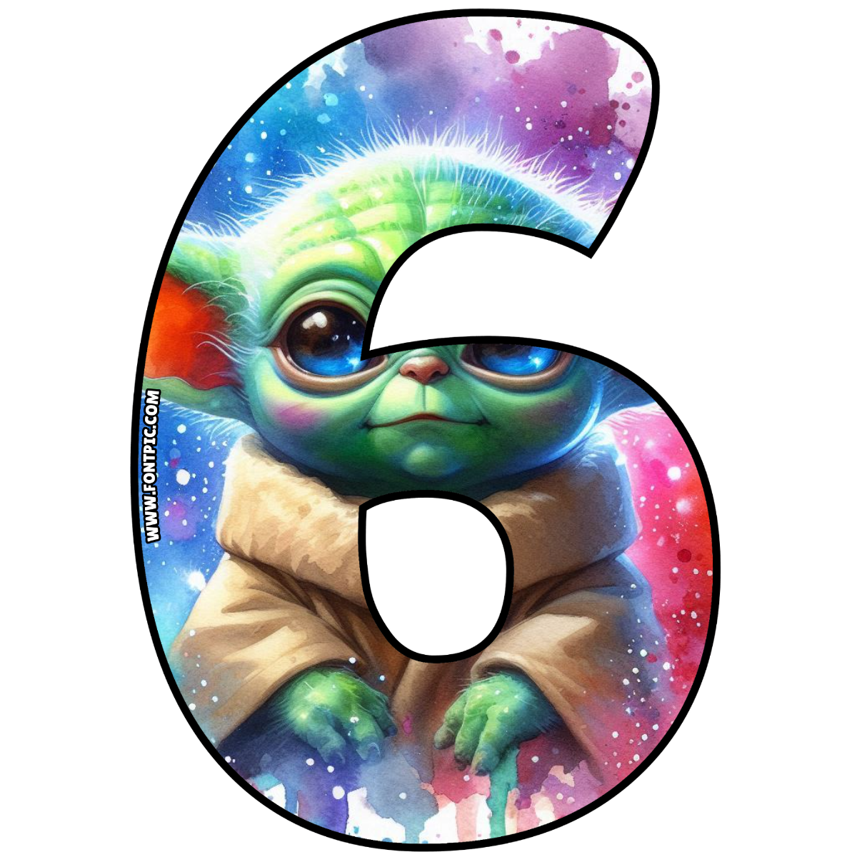 Baby Yoda Star Wars Number 6