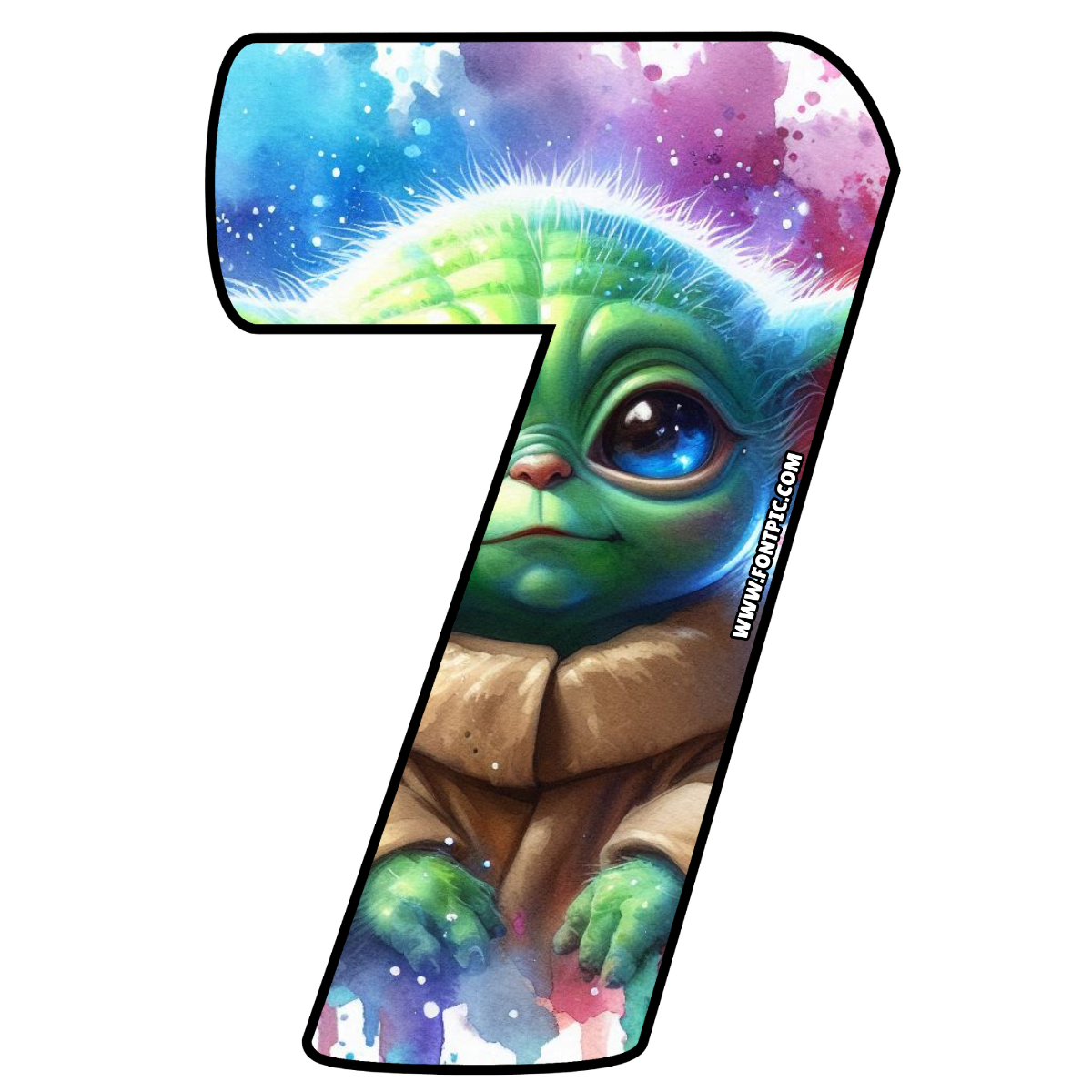 Baby Yoda Star Wars Number 7