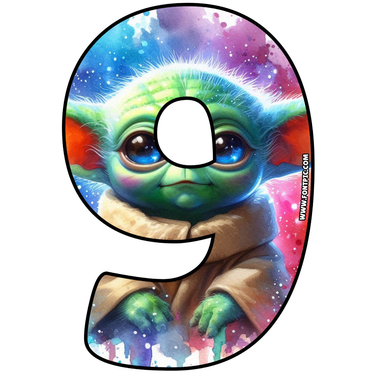 Baby Yoda Star Wars Number 9