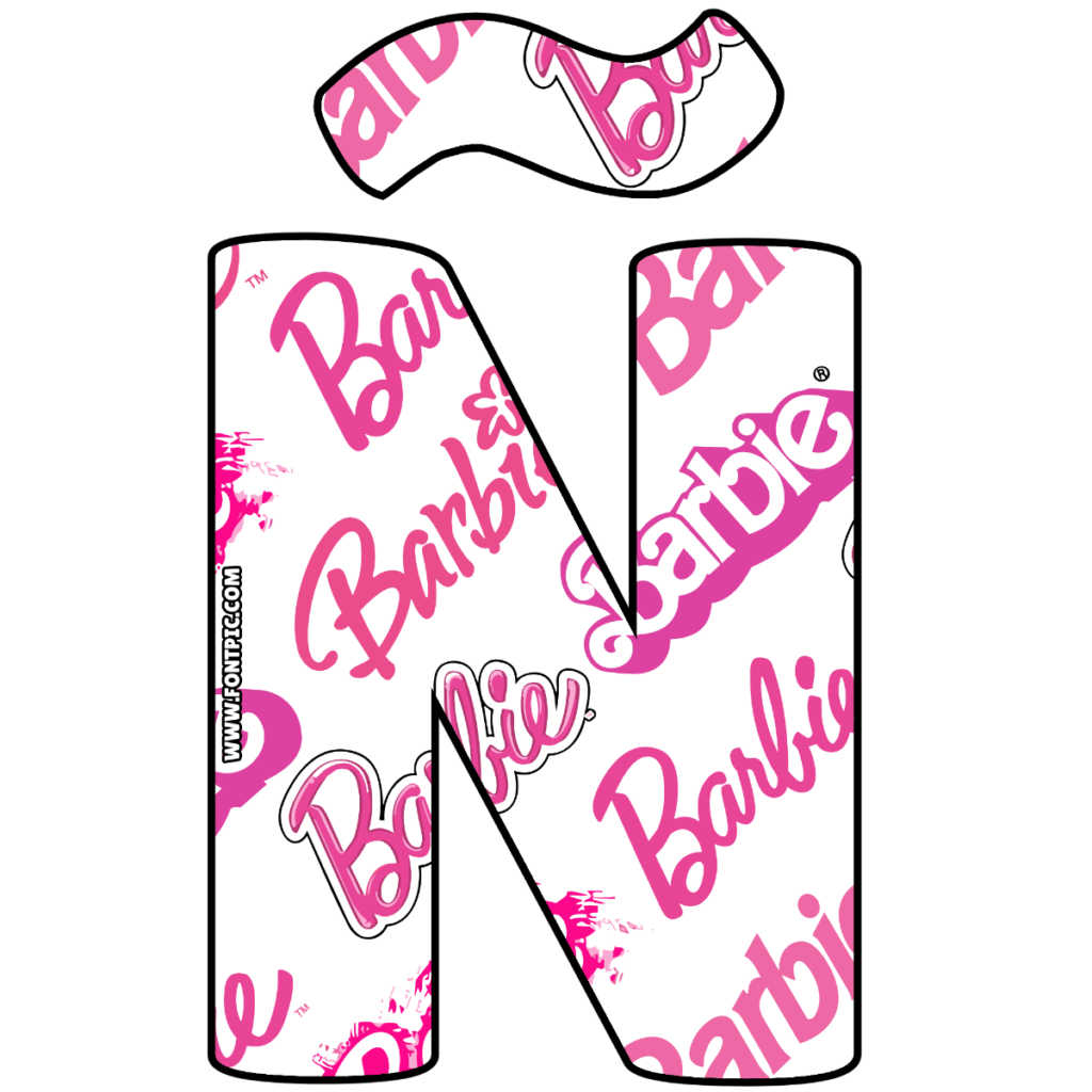Barbie Letter N - FontPic.com