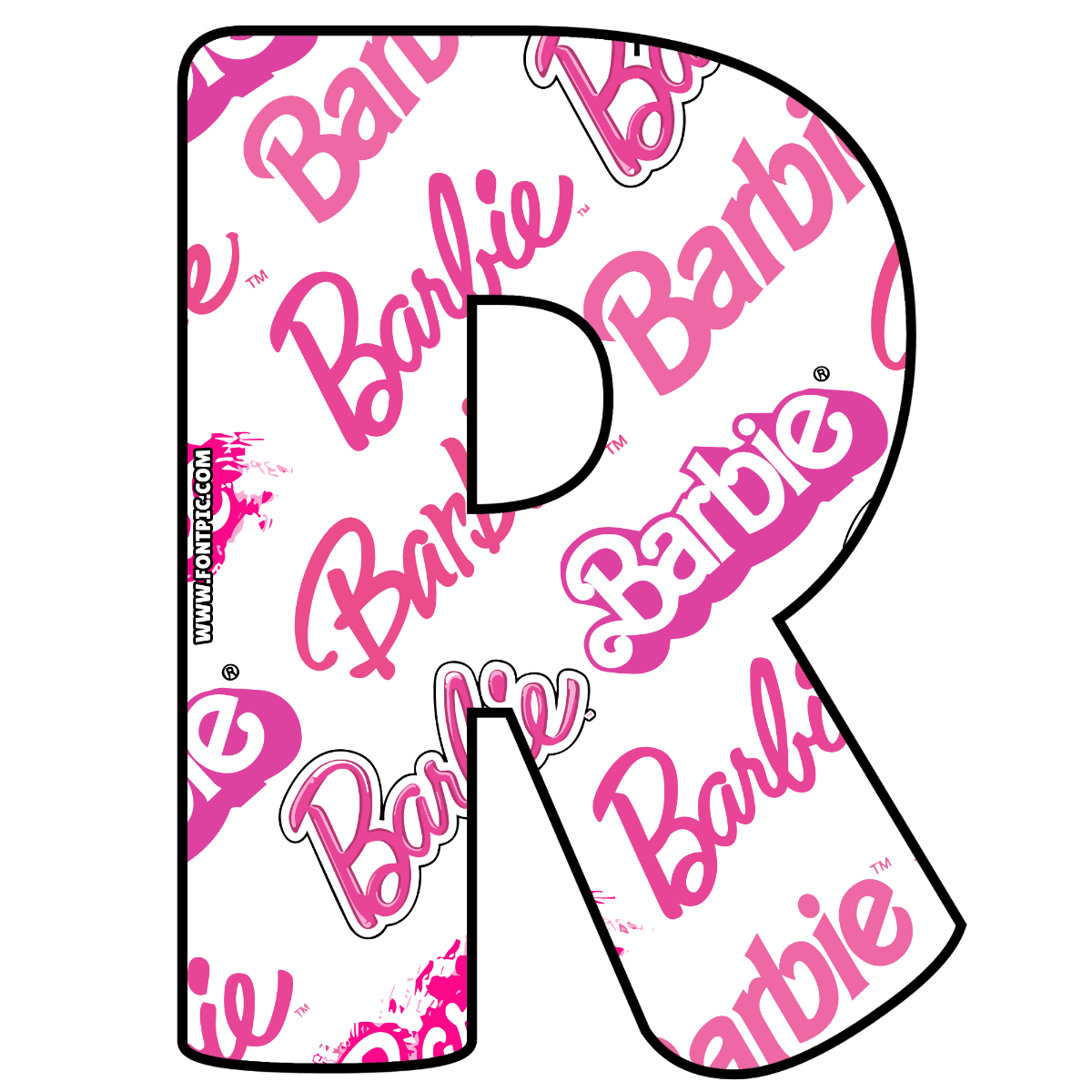 Barbie Letter R - FontPic.com