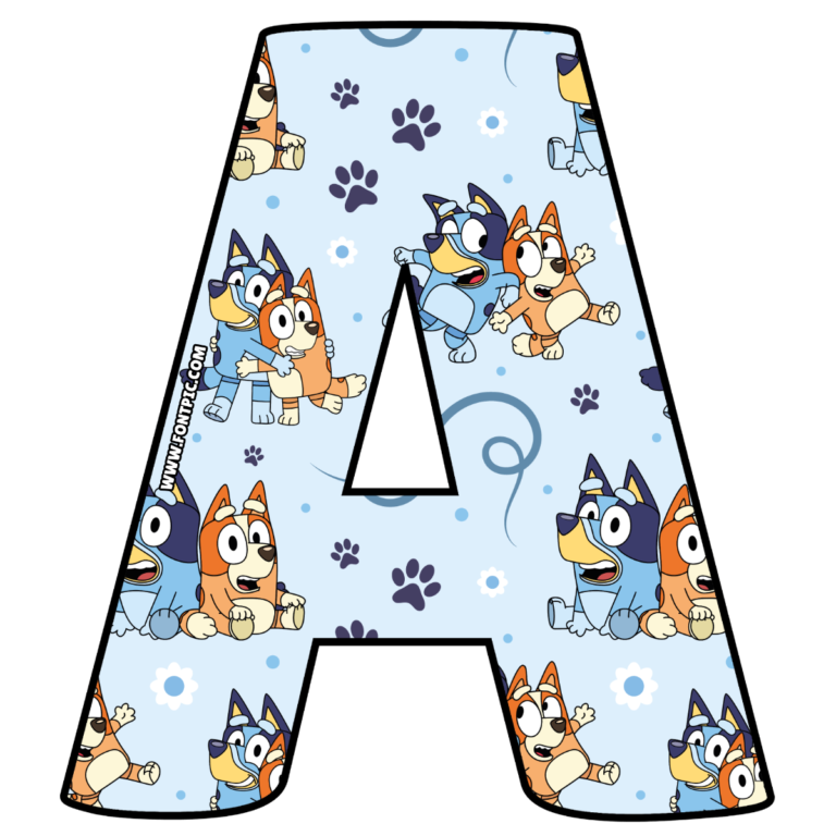 Bluey letter a fontpic