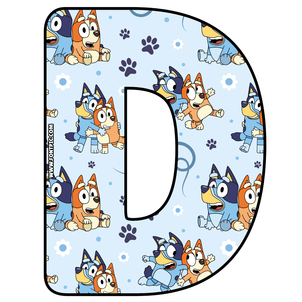Bluey Letter D