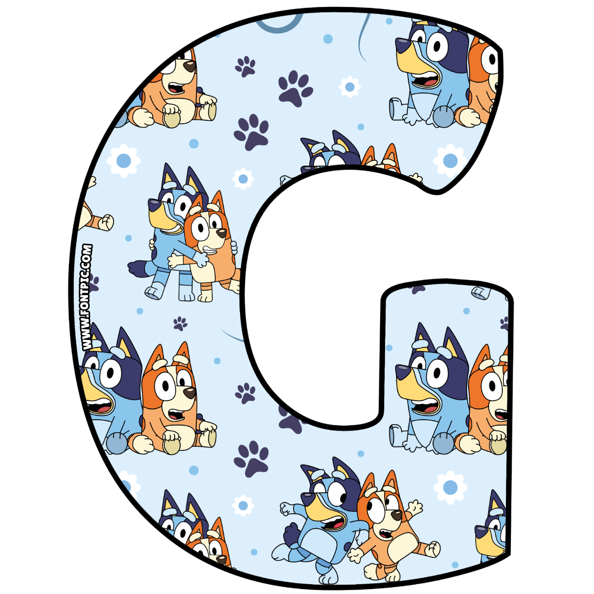 Bluey Letter G