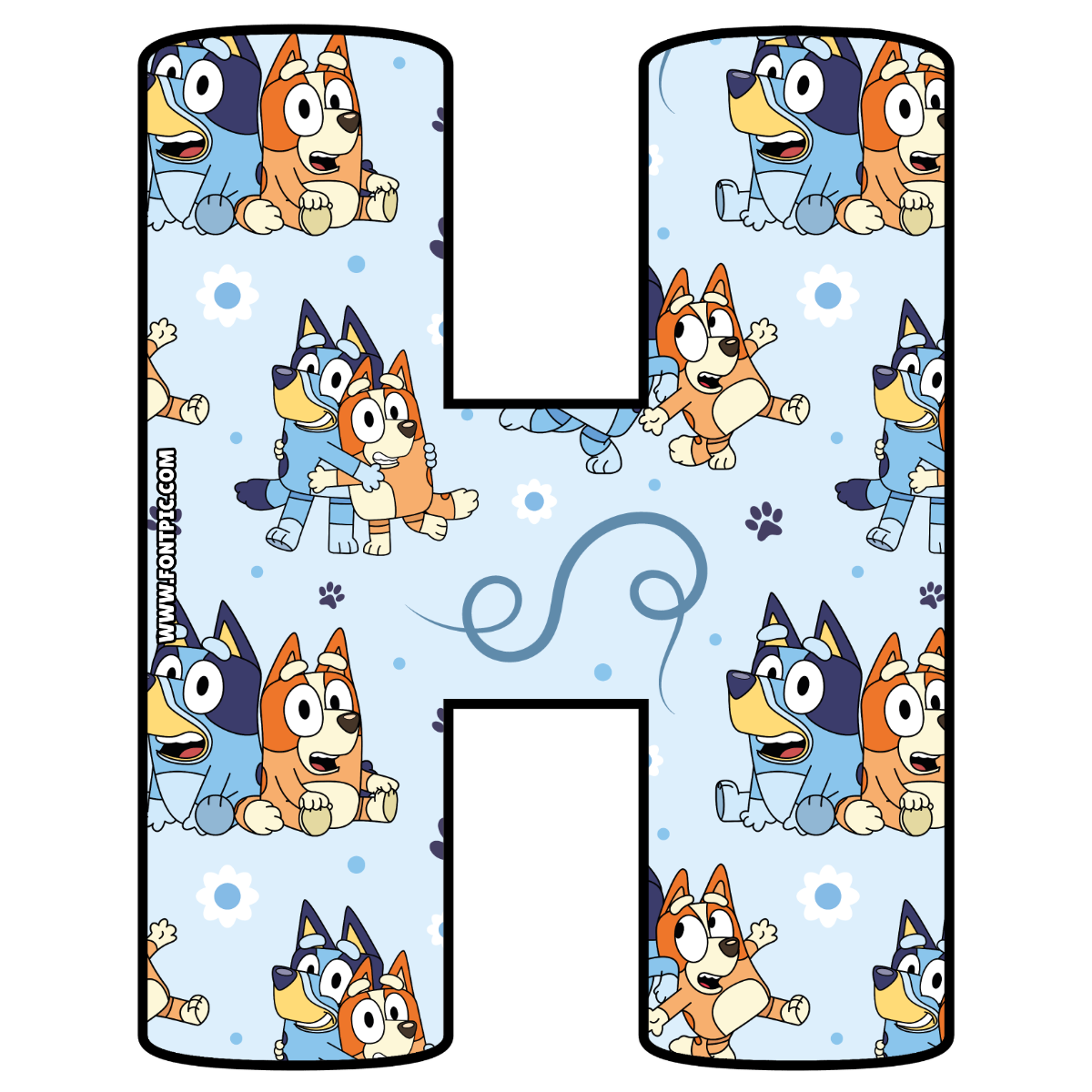 Bluey Letter H