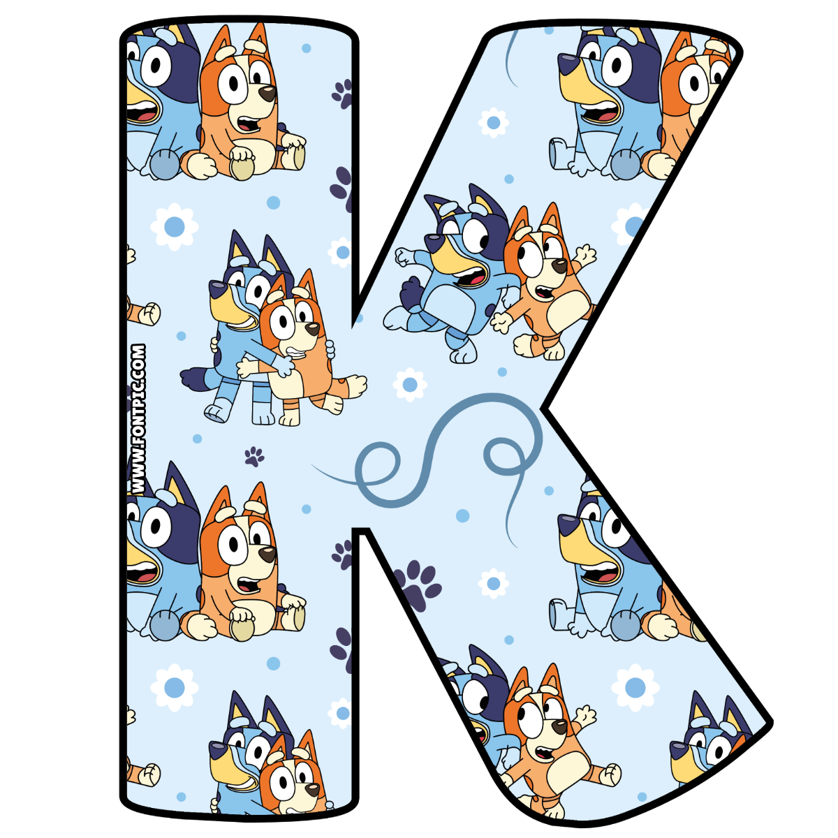 Bluey Letter K