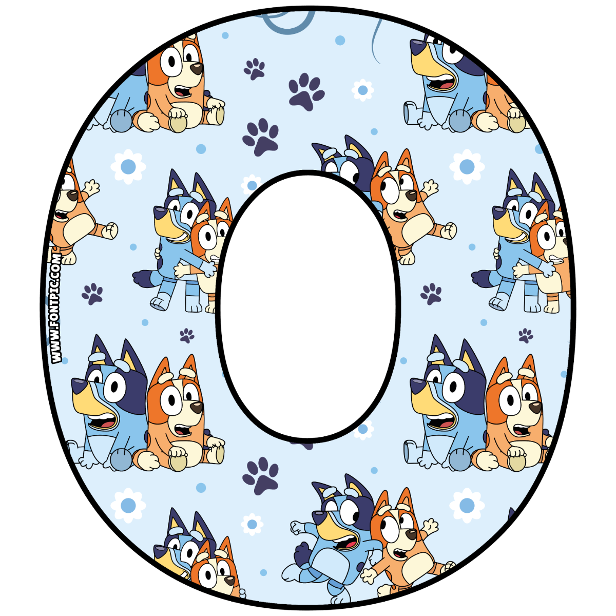 Bluey Letter O