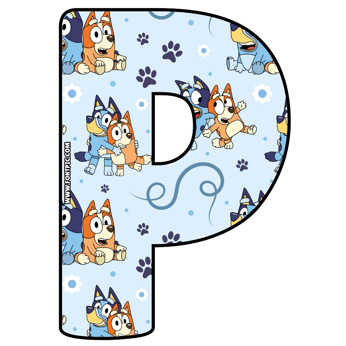 Bluey Letter P