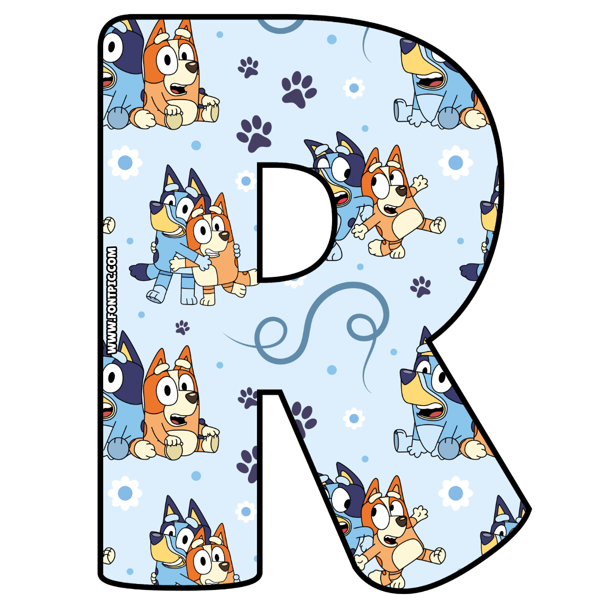 Bluey Letter R