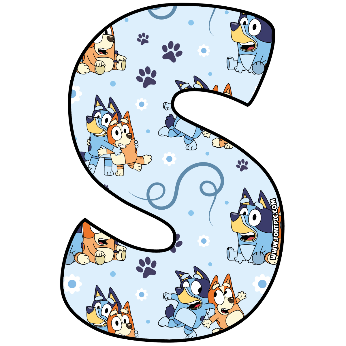 Bluey Letter S