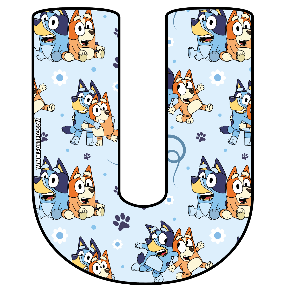 Bluey Letter U
