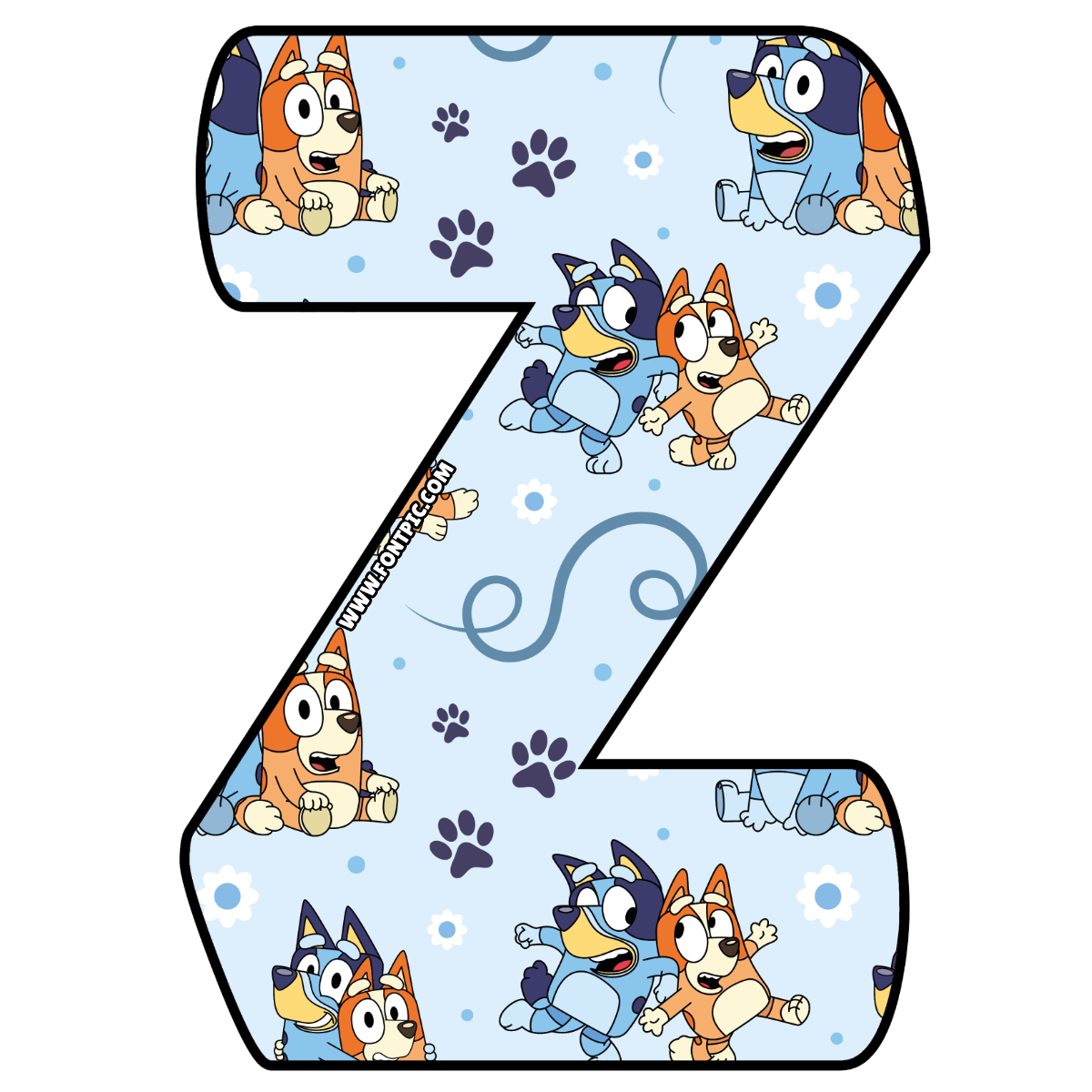 Bluey Letter Z
