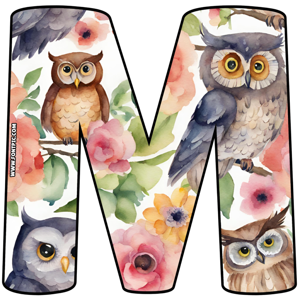 Buho Letter M - FontPic.com