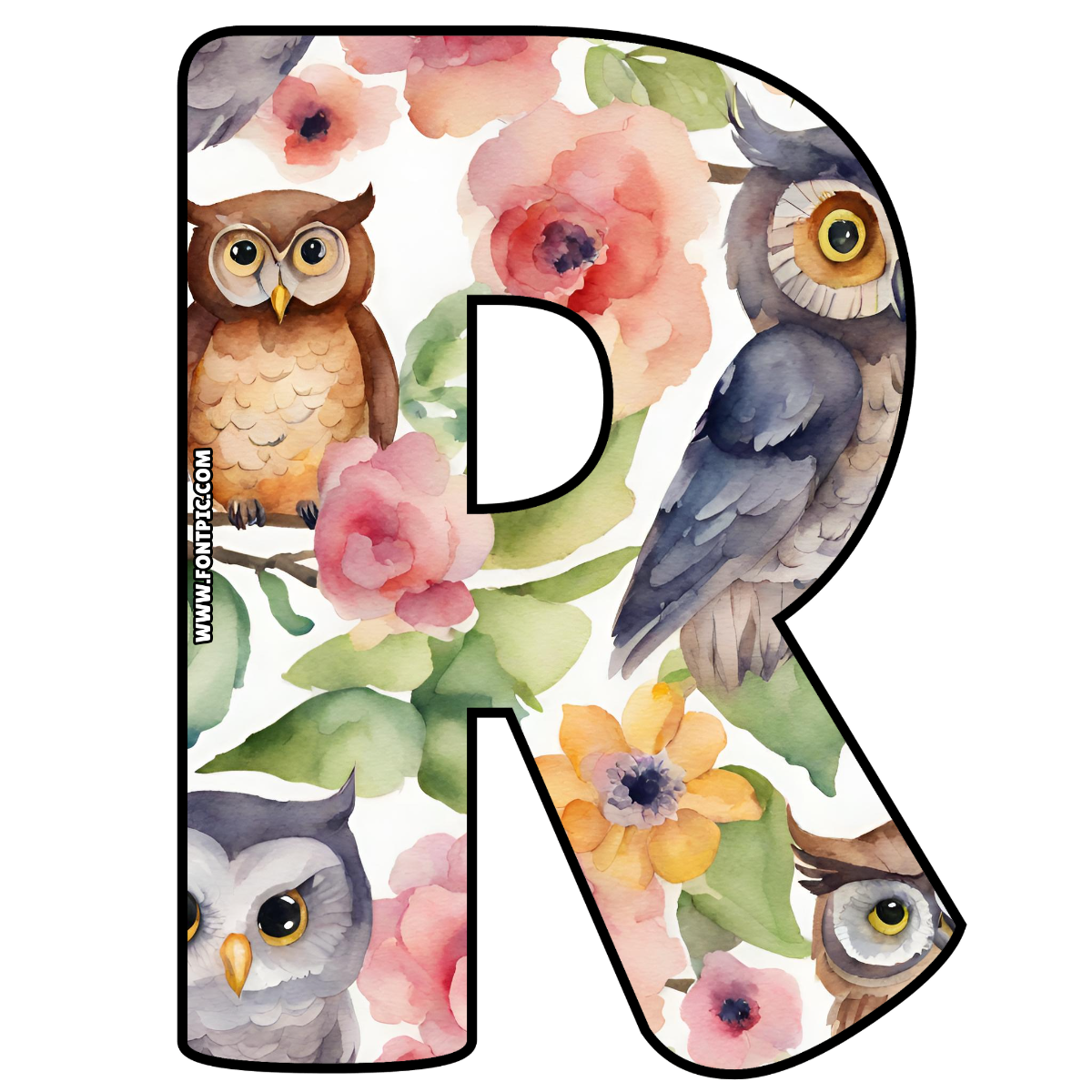 Buho Letter R
