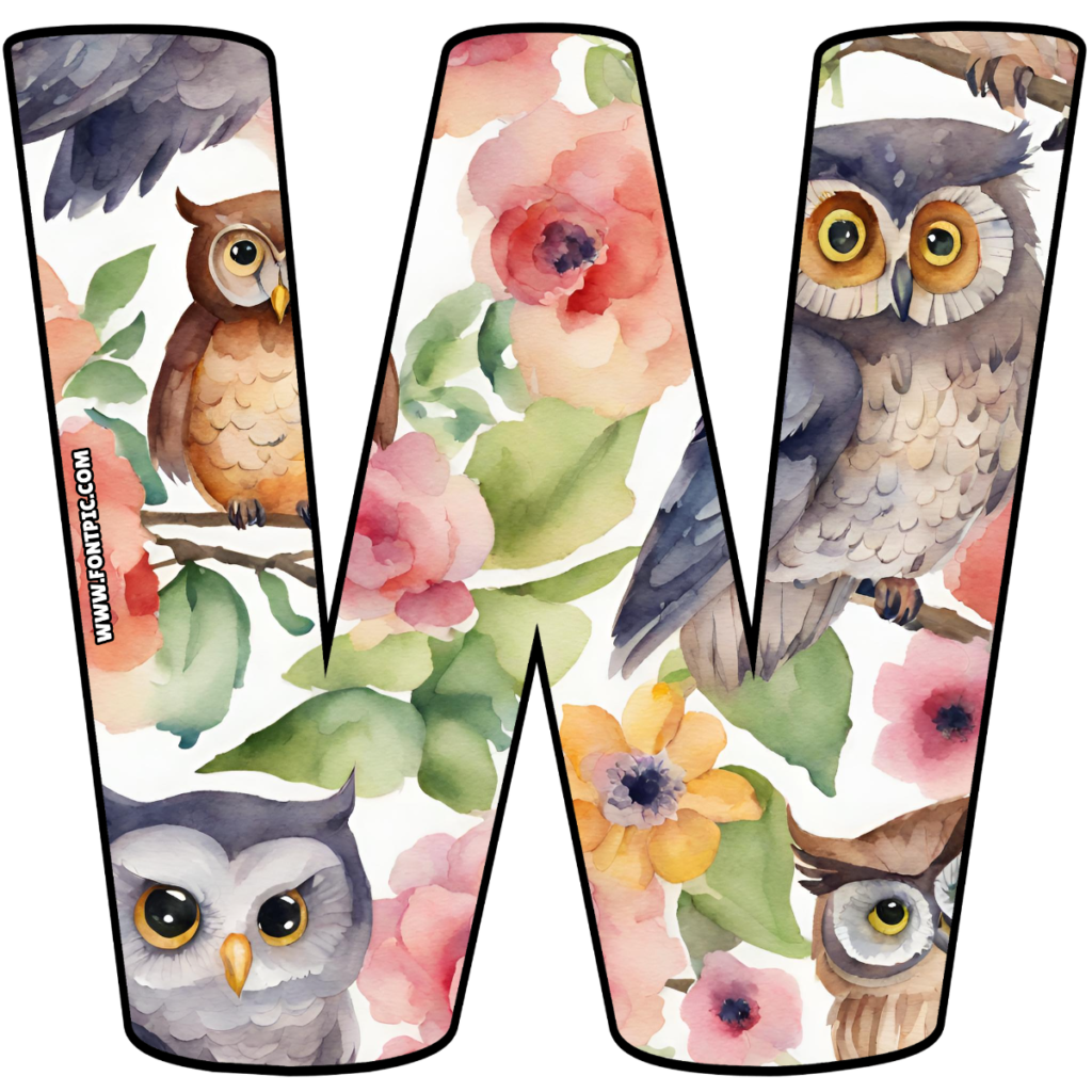 Buho Letter W - FontPic.com