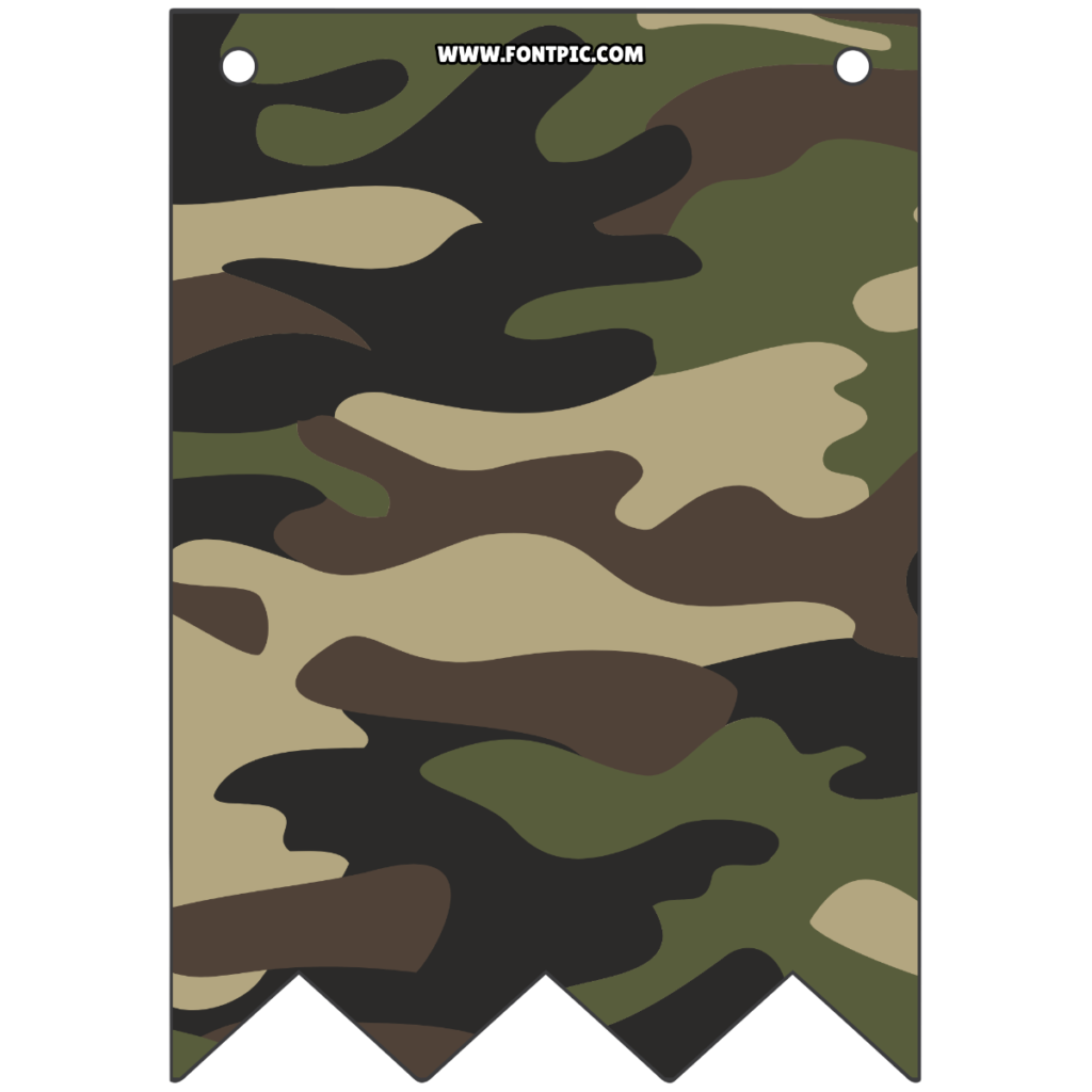 Camouflage Green Pennants - FontPic.com