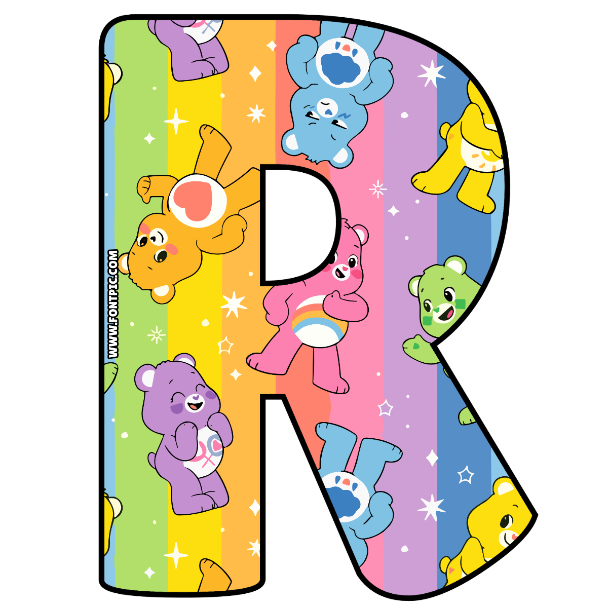 Care Bears Letter R