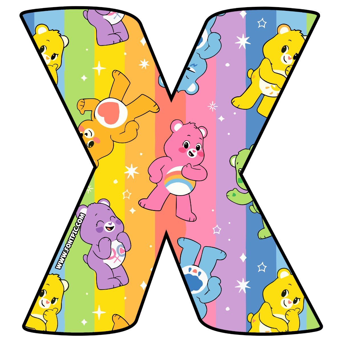 Care Bears Letter X