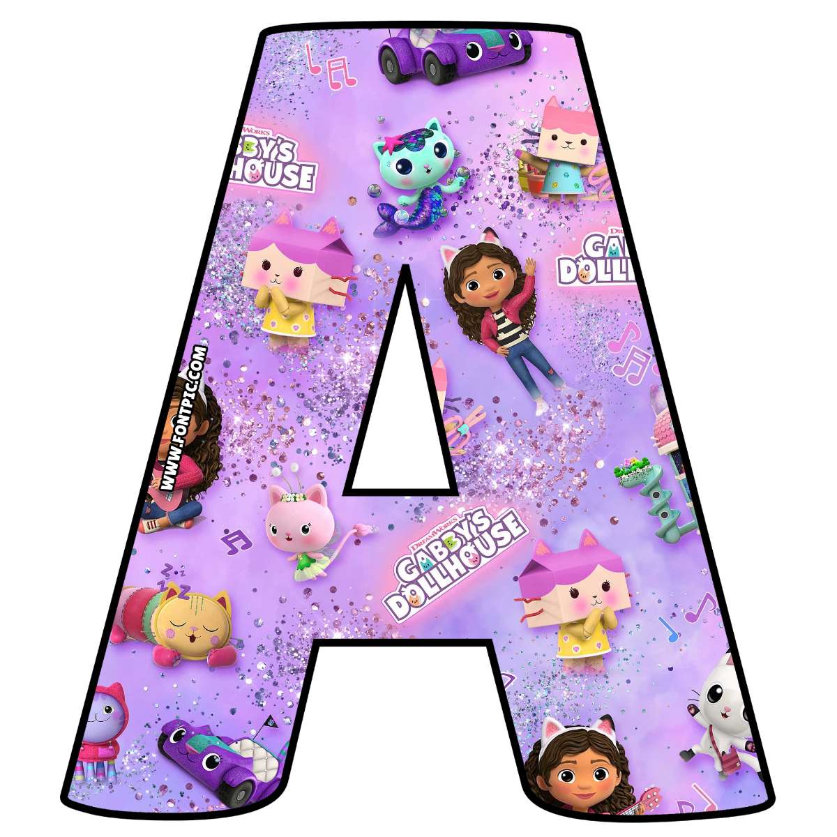 Gabby Dollhouse Letter A