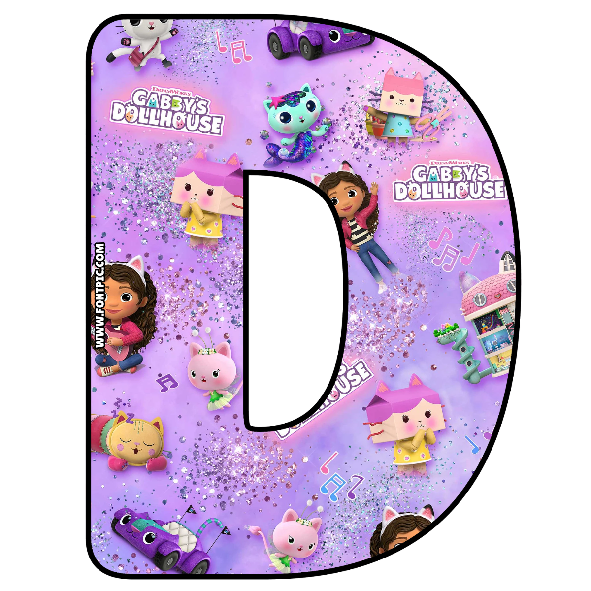 Gabby Dollhouse Letter D