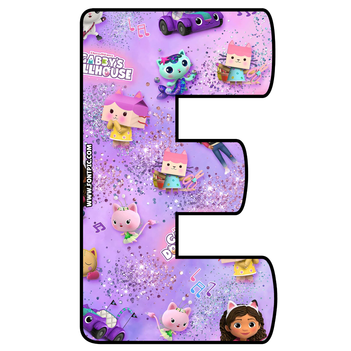 Gabby Dollhouse Letter E