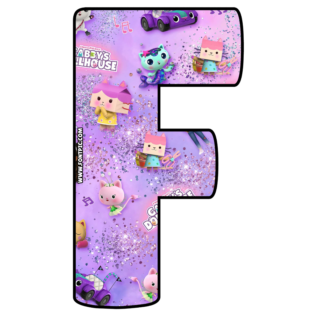 Gabby Dollhouse Letter F