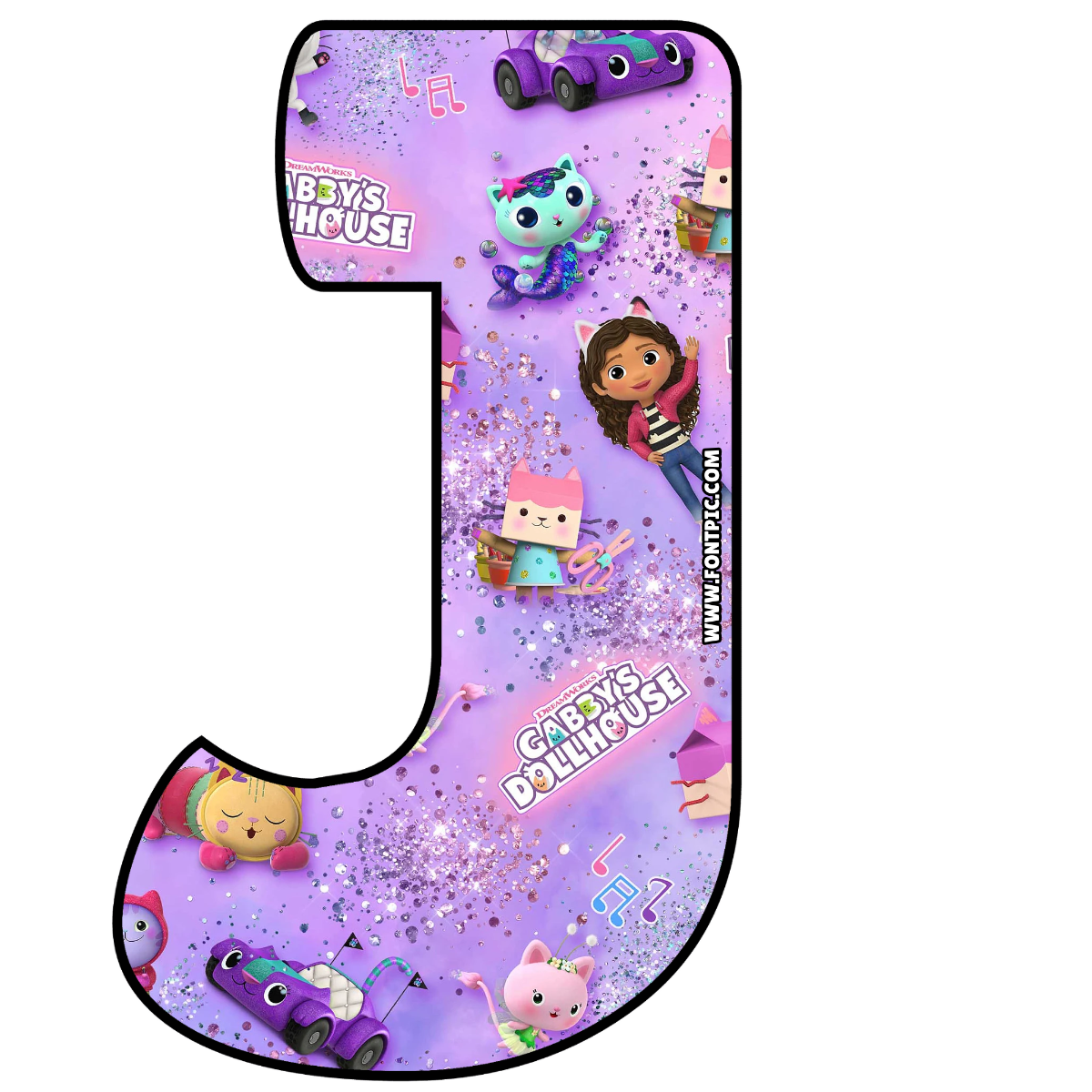Gabby Dollhouse Letter J