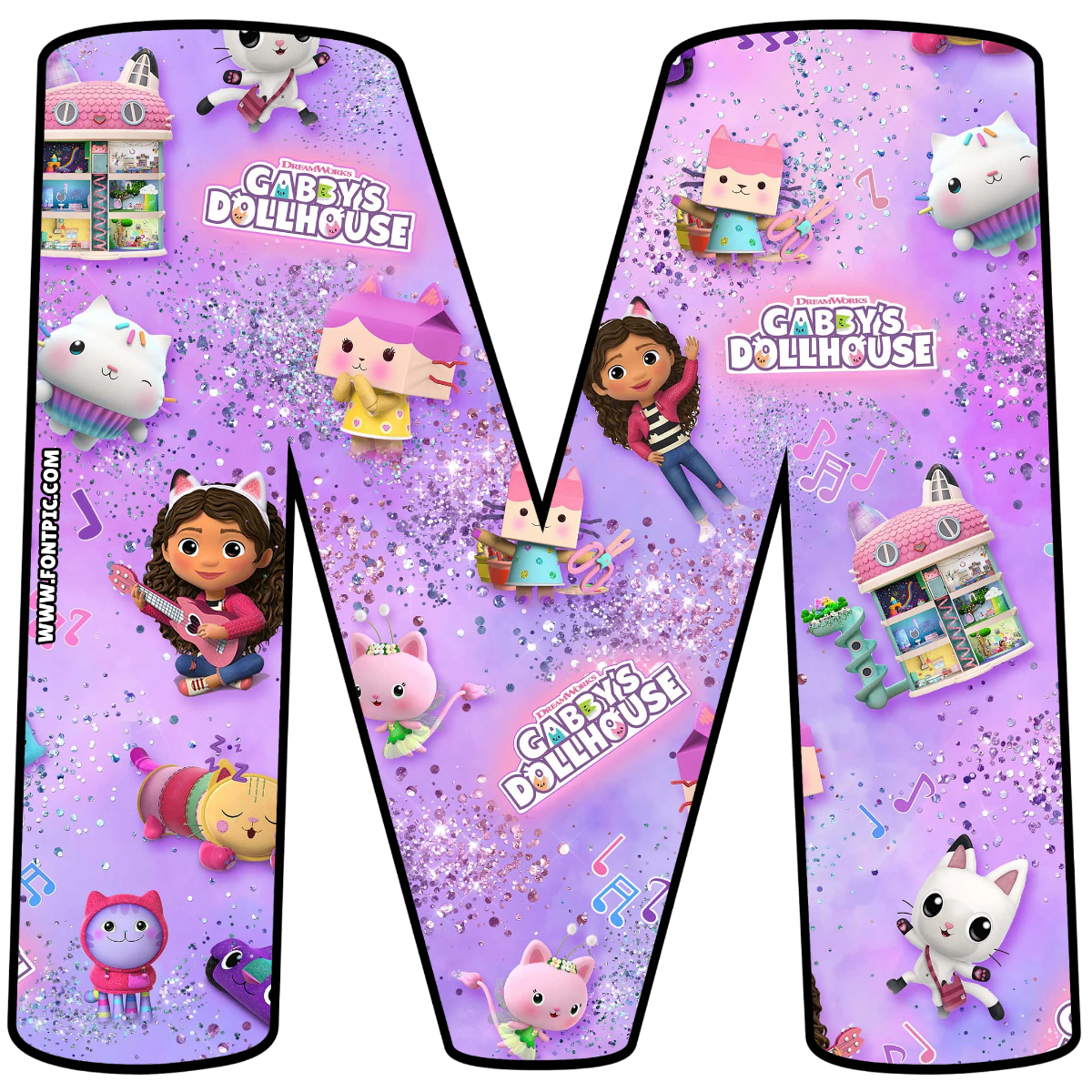 Gabby Dollhouse Letter M