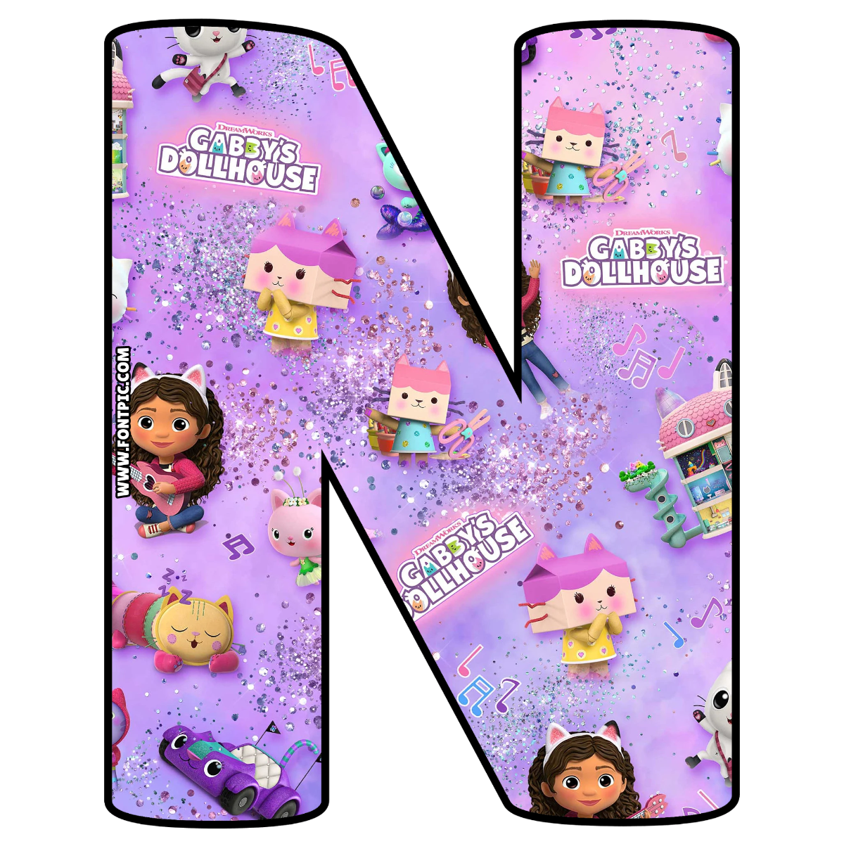 Gabby Dollhouse Letter N