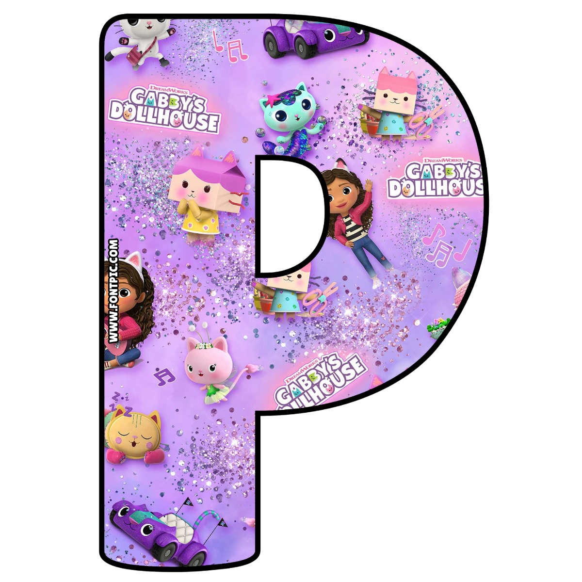 Gabby Dollhouse Letter P