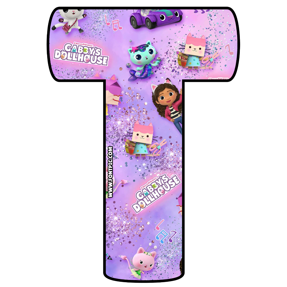 Gabby Dollhouse Letter T