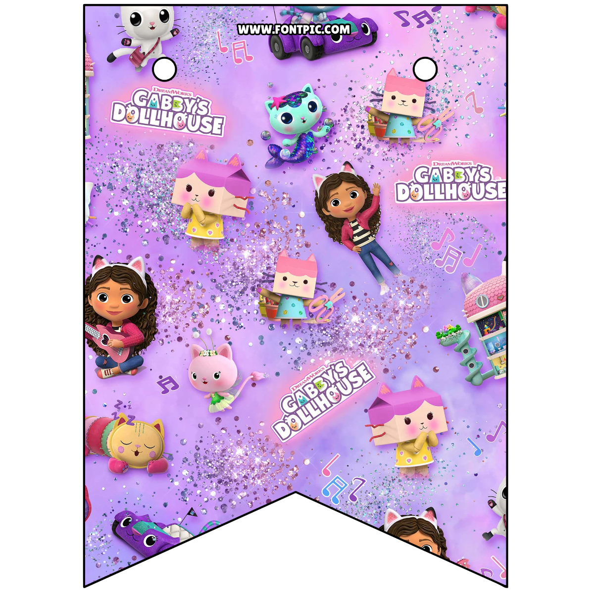 Gabby Dollhouse Pennants