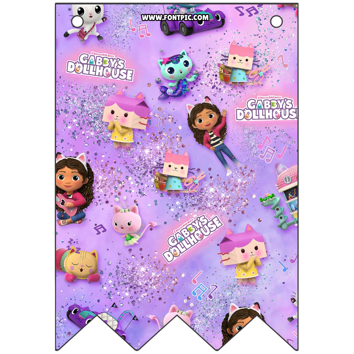 Gabby Dollhouse Pennants