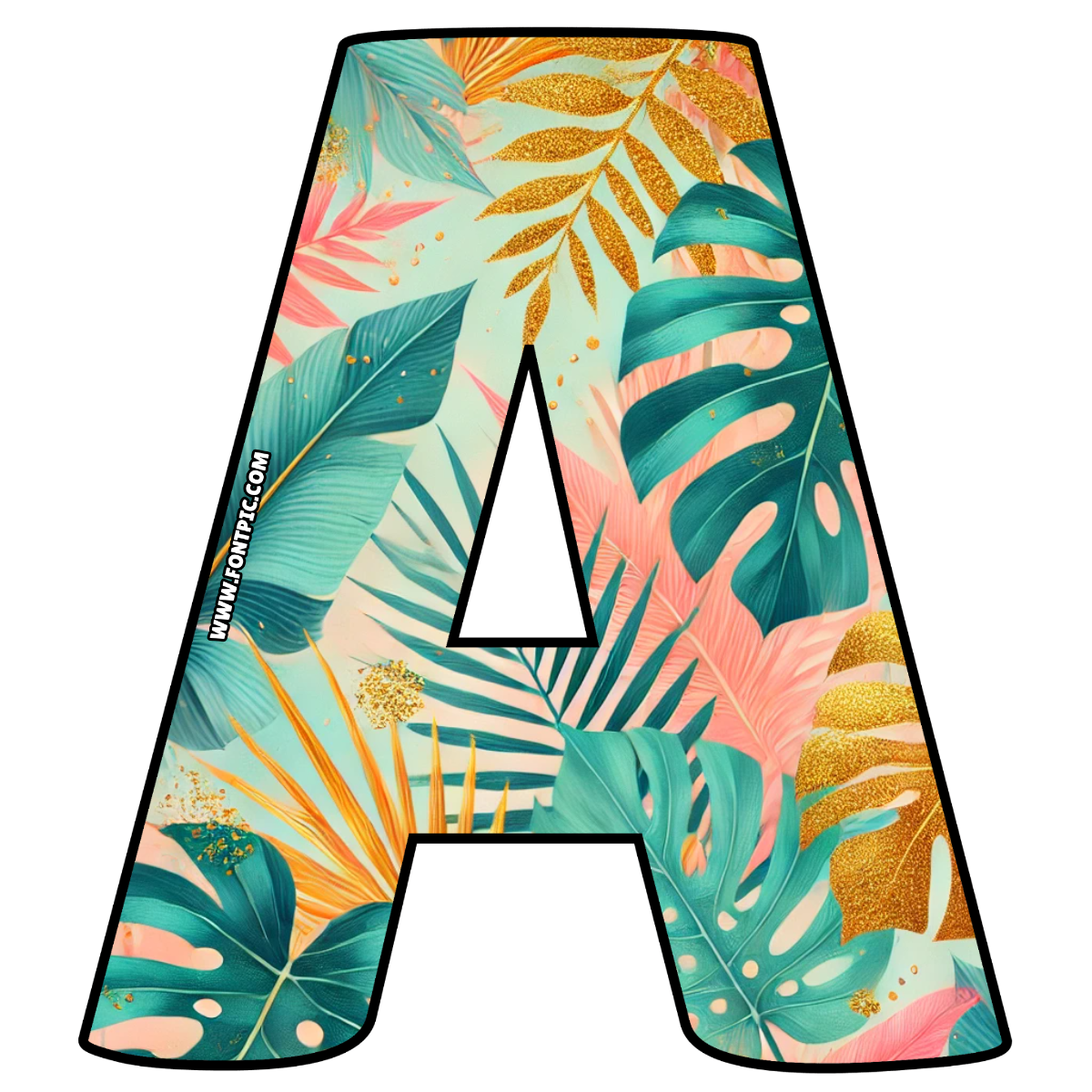 Golden Tropics Letter A