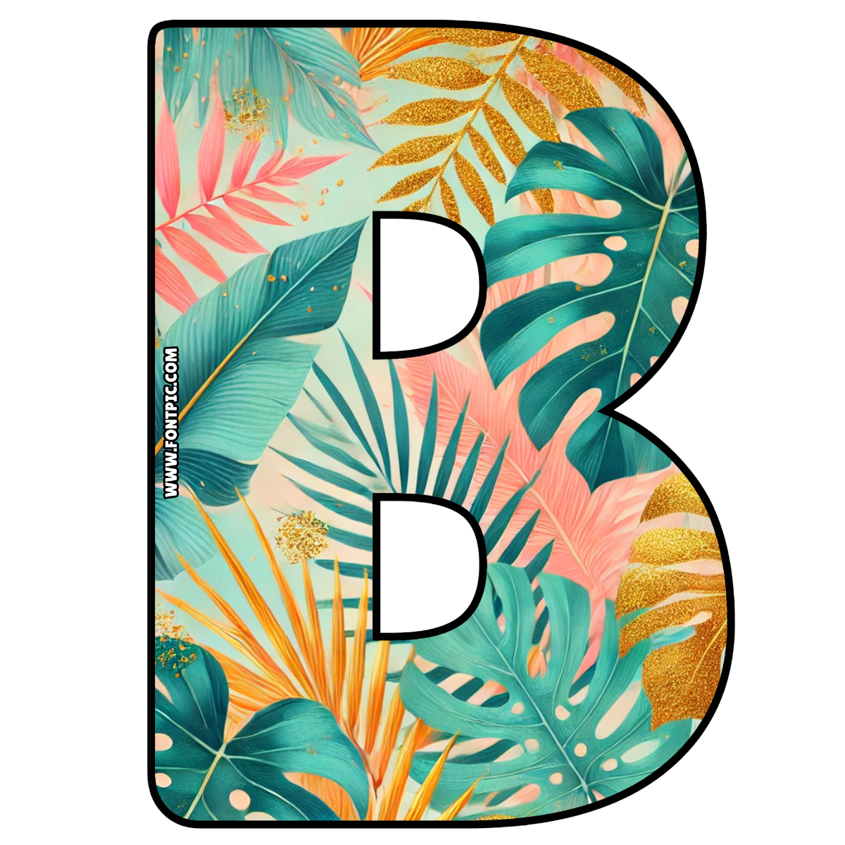 Golden Tropics Letter B