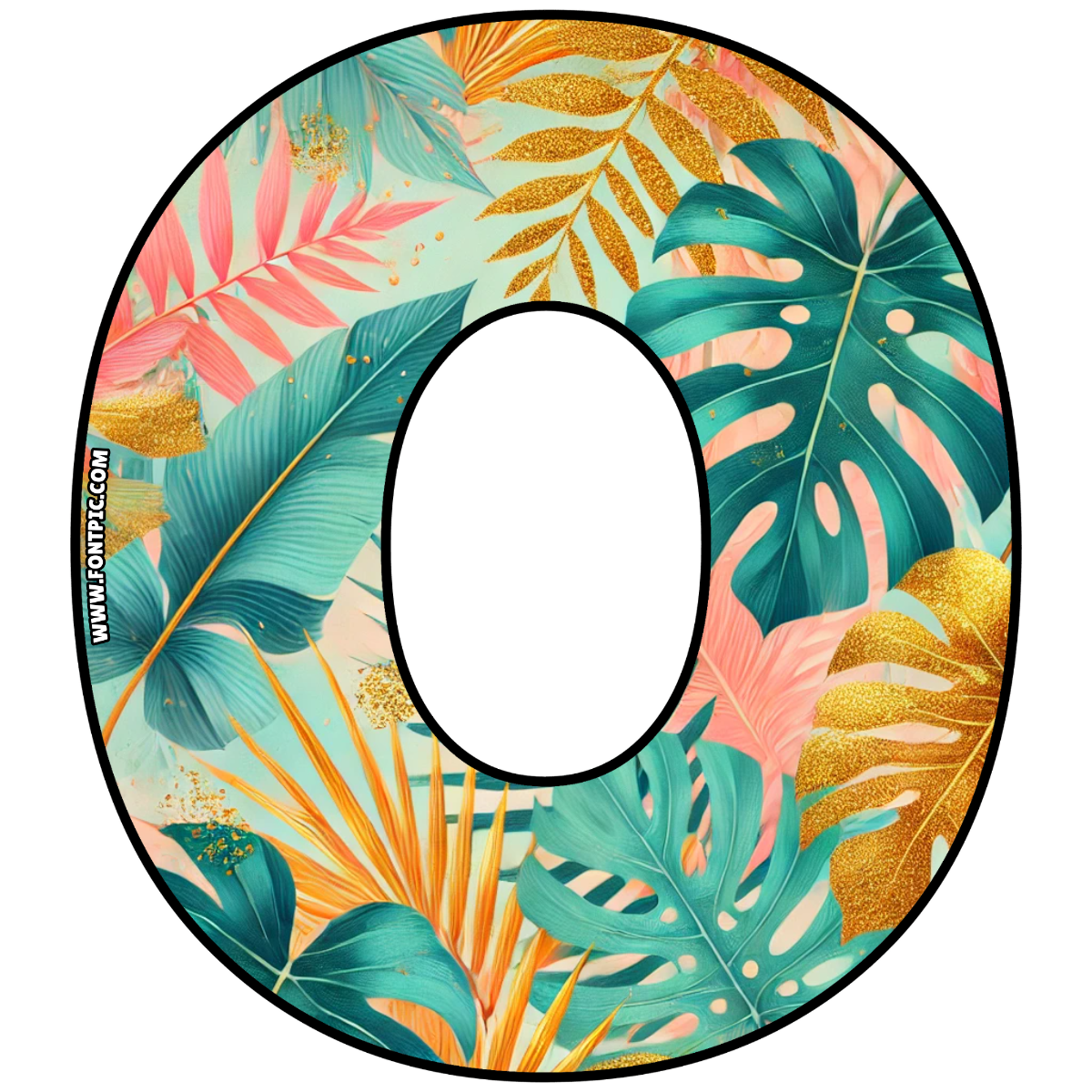 Golden Tropics Letter O