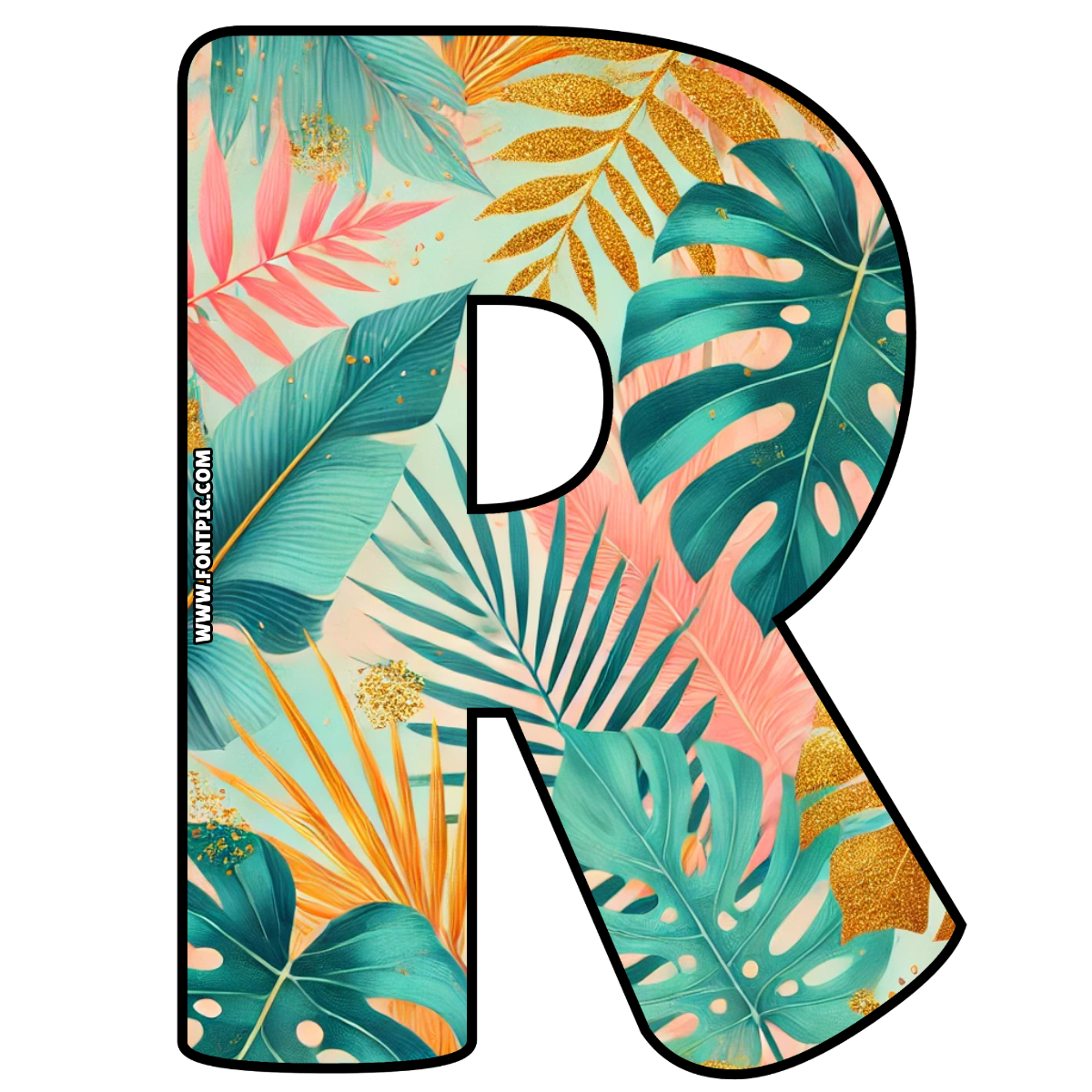 Golden Tropics Letter R