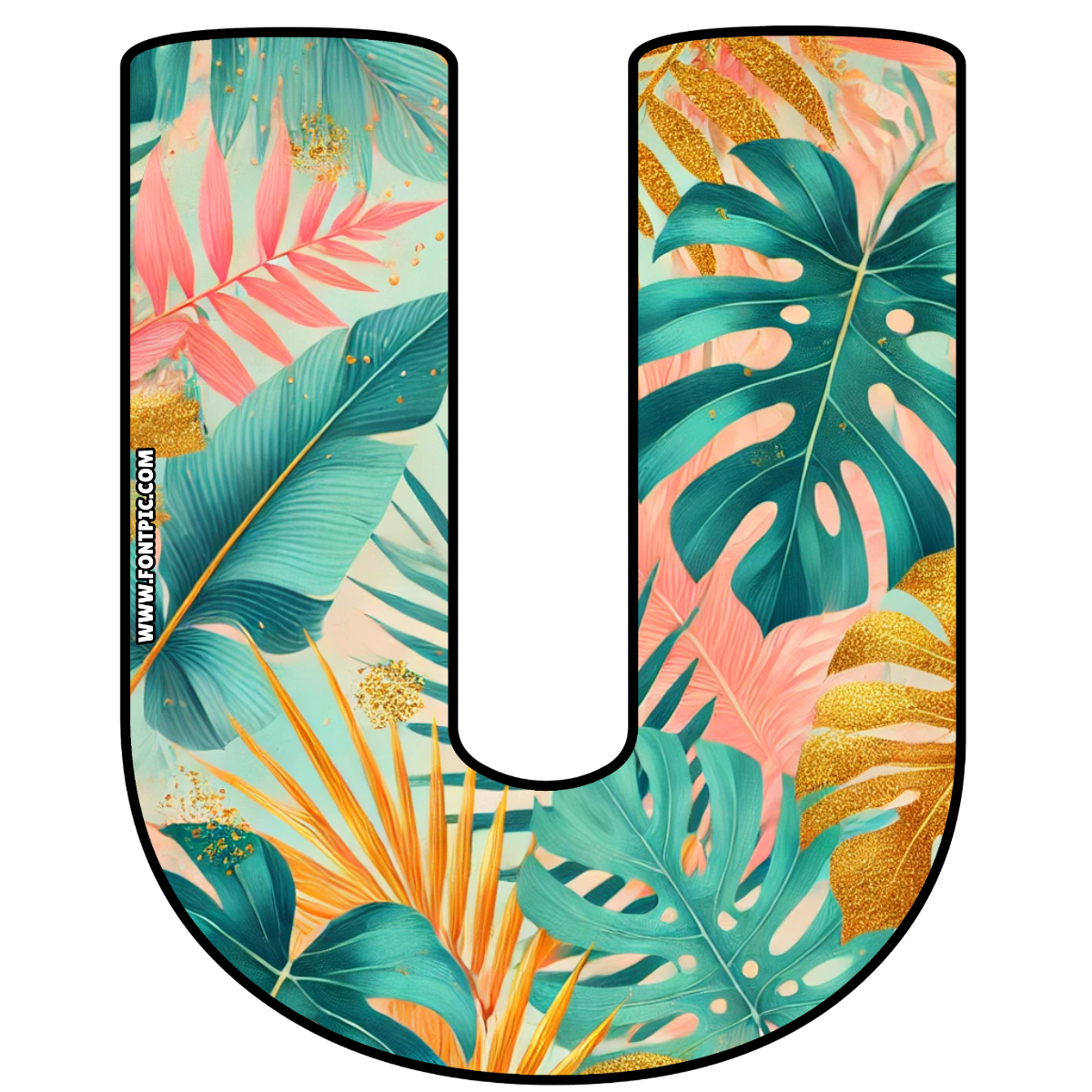 Golden Tropics Letter U