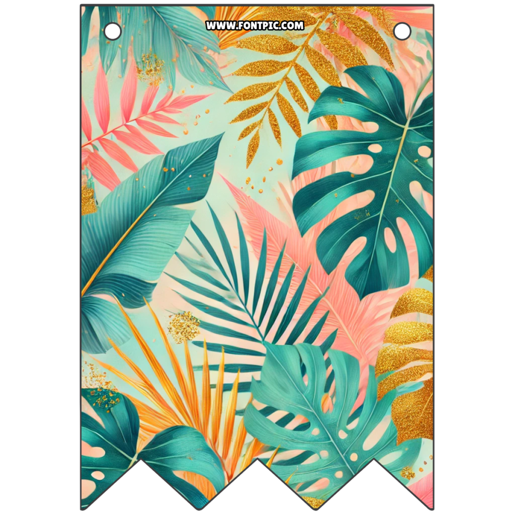 Golden Tropics Pennants FontPic golden-tropics-pennants-fontpic