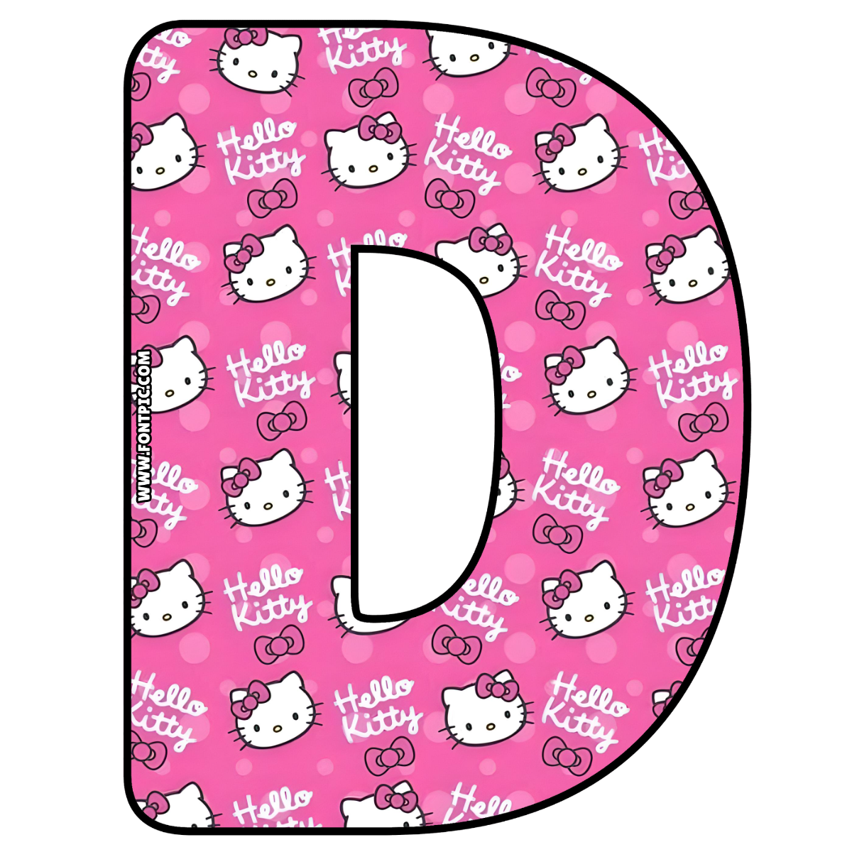 Hello Kitty Letter D - FontPic.com