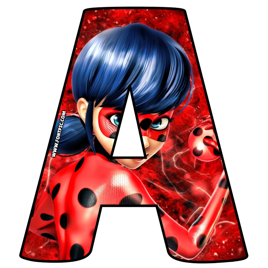 Ladybug letter a fontpic