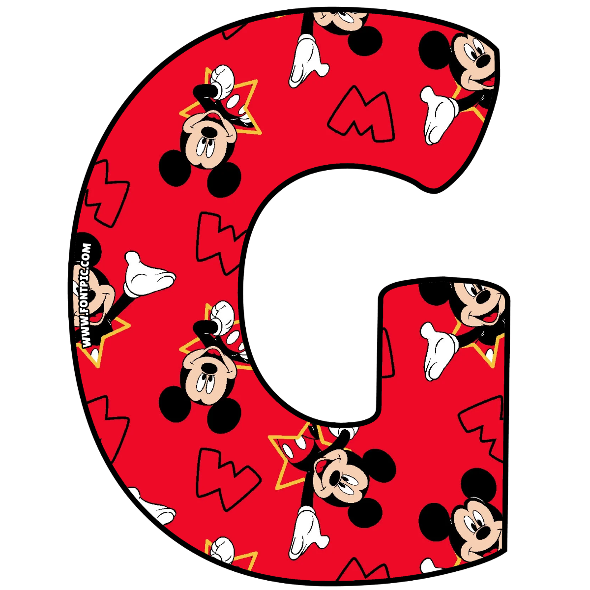 Mickey Mouse Letter G - FontPic.com