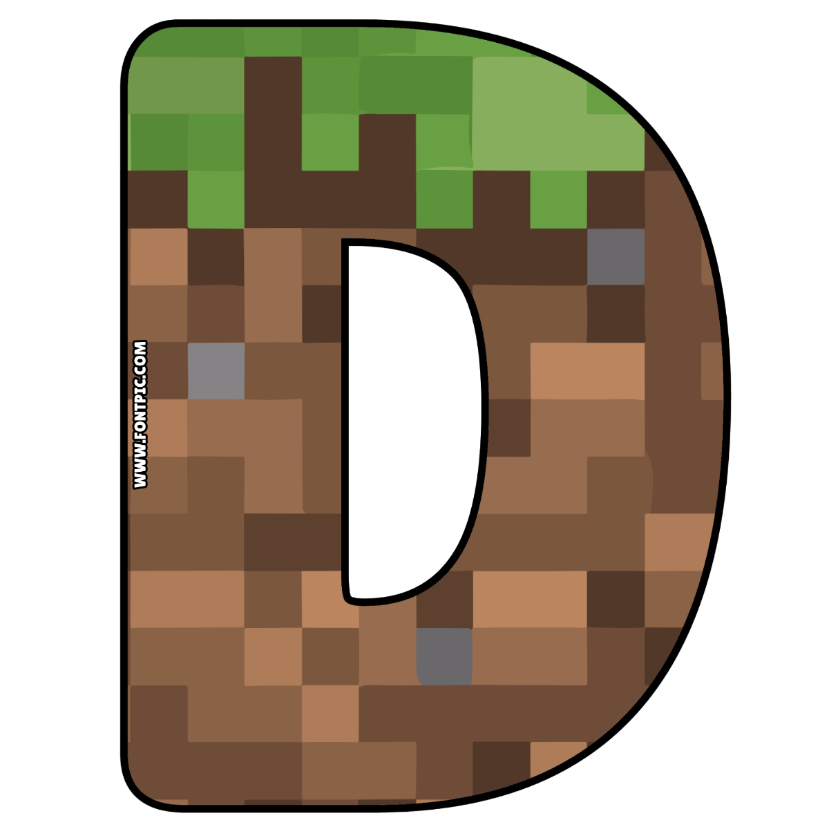Minecraft Letter D