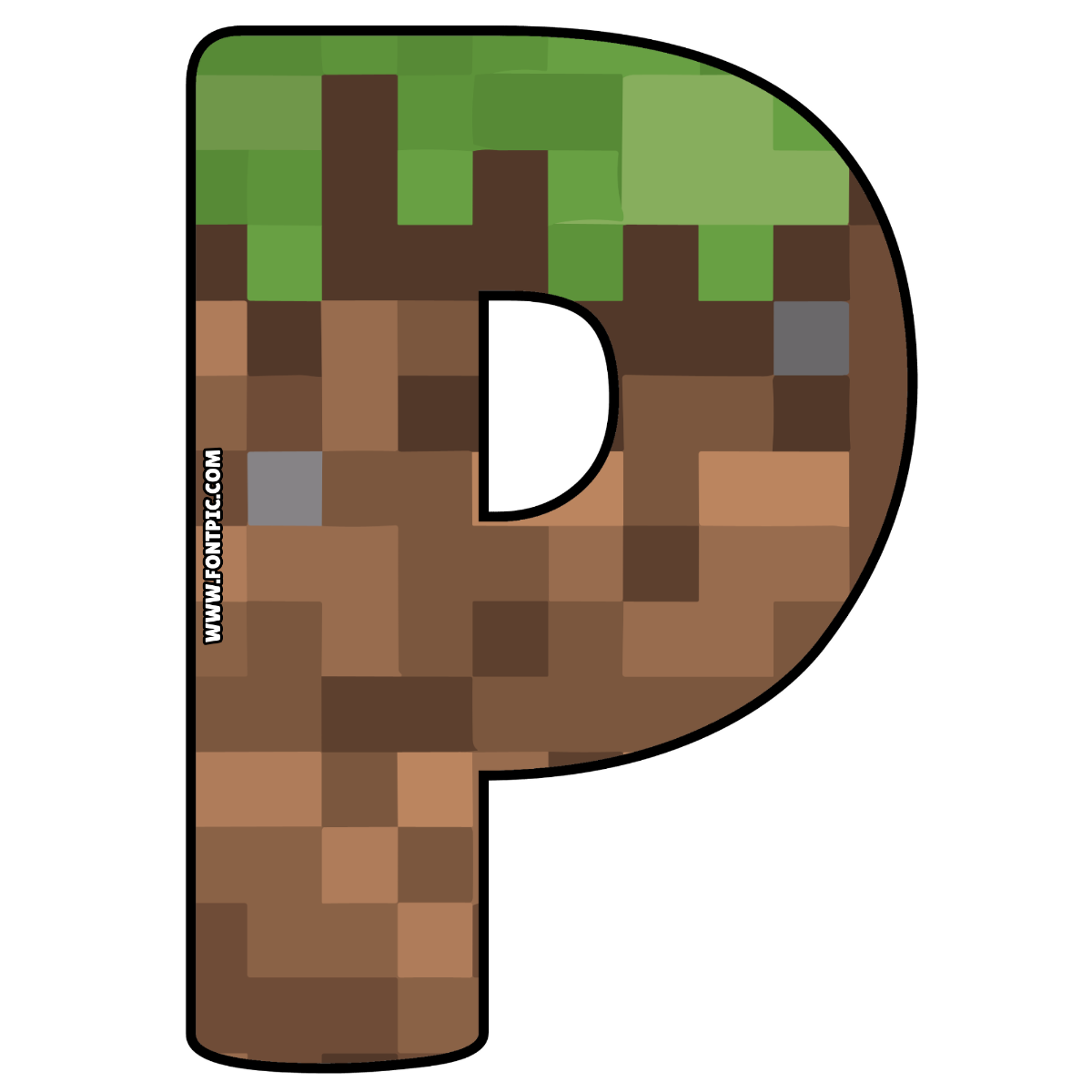 Minecraft Letter P